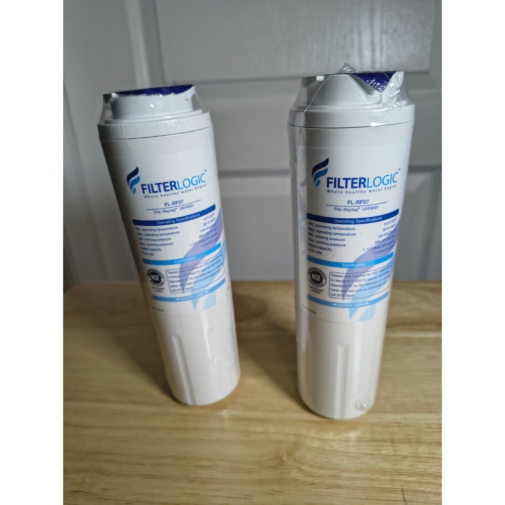 2-Pack Filter Logic FL-RF07 Refrigerator Water Filter for Maytag UKF8001